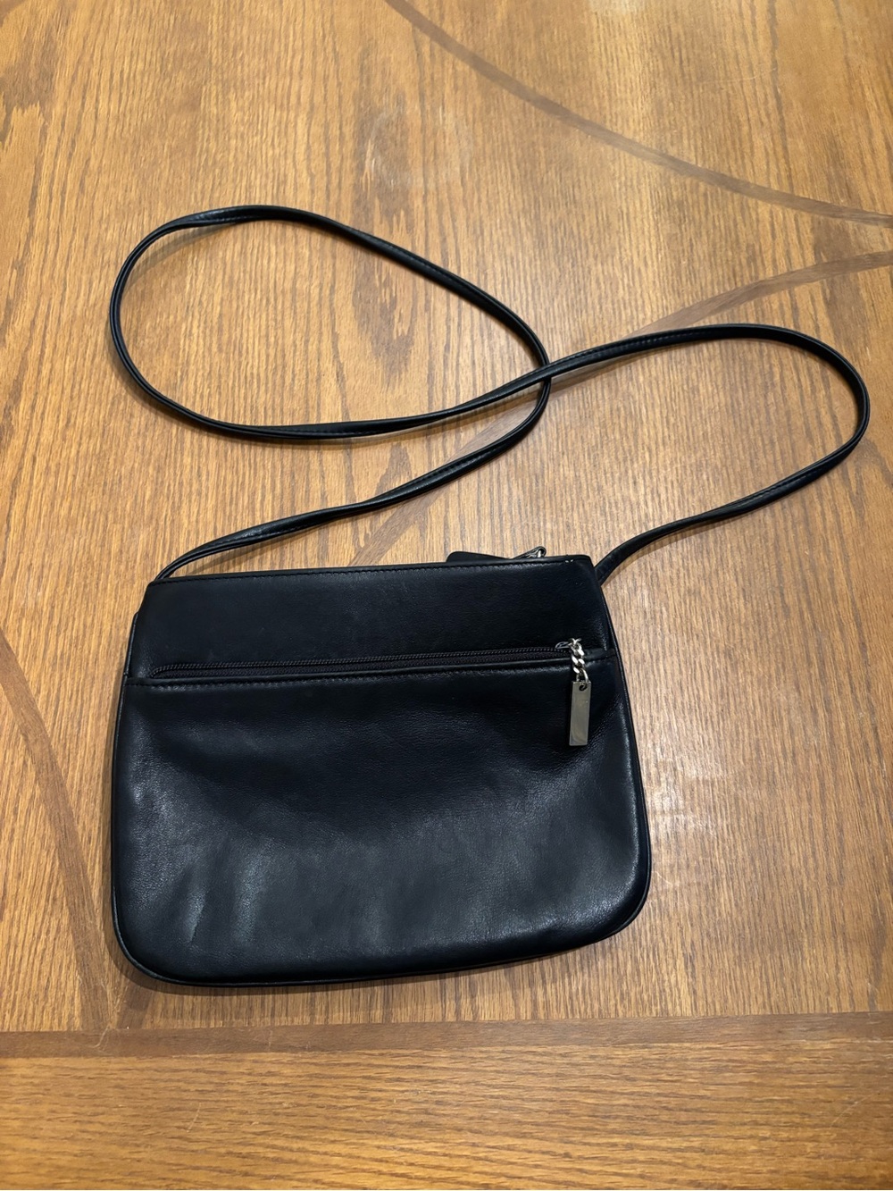Giani Bernini Black Leather Small Crossbody Bag